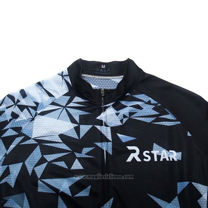 2021 Abbigliamento Ciclismo R Star Nero Manica Corta e Salopette